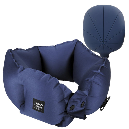 Tree Pocket Inflatable neck pillow-(Large) navy blauw