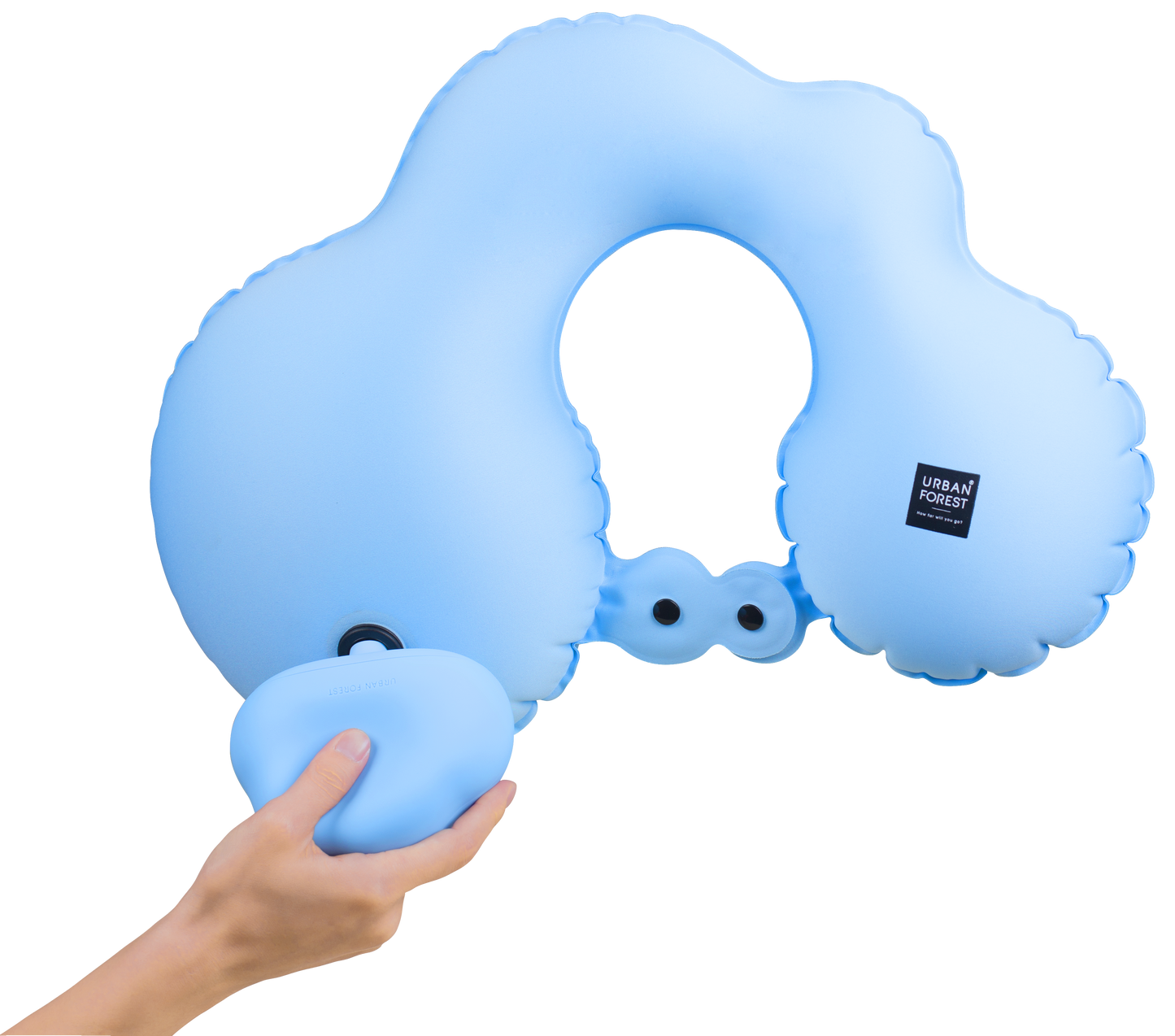 Cloud - Pocket Inflatable neck pillow
Lucht Blauw